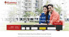 Desktop Screenshot of kammamatrimonial.com